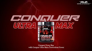 Push Beyond Limits with Conquer Ultra Maxx Preworkout Power #rippedupnutrition #preworkout #fitness