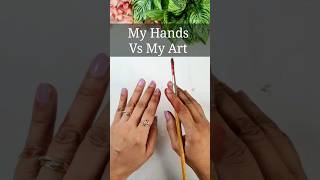 Artist's Hands Vs Artwork #trending #art #youtubealgorithm #drawing #shorts #painting #nidhipant