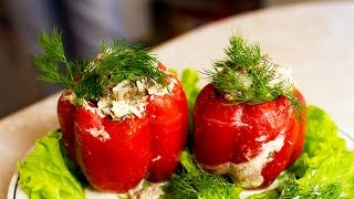 Фаршированные разноцветные перцы.Stuffed peppers.