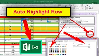 How to highlight row in excel | Auto Highlight Selected Cell Row | Excel Auto Highlight Row |