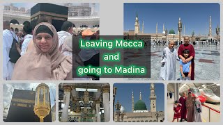 Leaving Mecca and going to Madina | Tawaf e alvida | haramain train Roza e rasool | room tours |