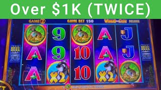 Whales of Cash - AMAZING Bonus Games on $6 Bets. Record number of Spins. #slots  #wonder4 #bonuses