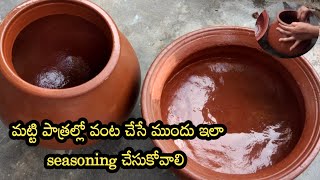 మట్టి పాత్రల్లో వండే ముందు క్లీనింగ్ /Does claypot need seasoning?