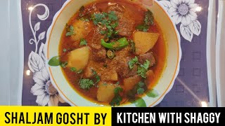 Shaljam Gosht Recipe | Shalgam Gosht | شلجم گوشت | Turnip Meat Recipe - Kitchen With Shaggy