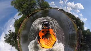 Knapp Valley Snowmobile Watercross 2020. 4K video with a 360 camera