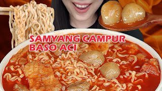 ENDULITA🔥🔥| ASMR SAMYANG EXTRA HOT CAMPUR BASO ACI | ASMR INDONESIA