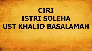 Ciri Istri Saleha #muhasabah