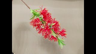 Callistemon (bottlebrushes) from crepe paper/ DIY nice bottle brush