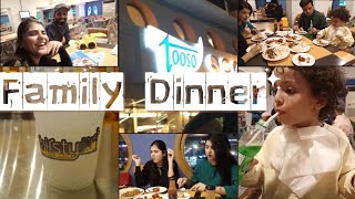 Family time 😍 dinner at tooso ll Hyderabad sy Tehreem ai ll