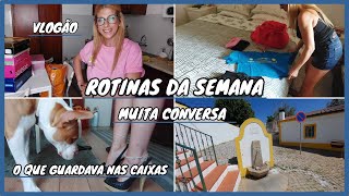 Rotina da Semana |Roupas organizadas + Compras + Muita Conversa + Mostrei as caixas que guardo| Vlog