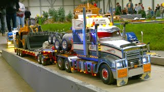 SPECIAL HANDMADE REMOTE CONTROL TRUCKS AND DIGGER / AMERICAN RC TRUCKS, STUCKING TIPPER TRUCKS