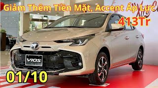 ✅ Giá Khuyến Mại Toyoyta Vios Tháng 10 | Giảm Thêm Tiền Mặt, Rẻ Hơn Accent 35 Triệu Mới |Xegiatot24h