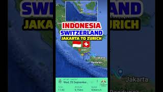 Indonesia to Switzerland Jakarta to Zurich Flight Routes 25-9-2024 #aviation #travel #vacation