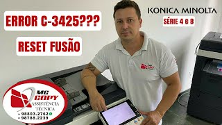 Reset erro de fusão Konica Minolta c-3425,c-3725,3101,3201,3202,3302,3925,3926.Error code fusão