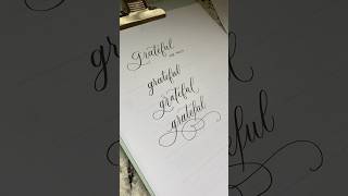 How To Write Grateful In Calligraphy (4 Lettering Styles) #shorts #calligraphy