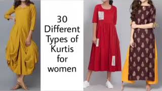 30 different types of kurtis|| every woman should know | trending kurti patterns| kurti styles.