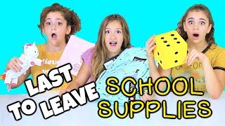 LAST To LEAVE SCHOOL SUPPLIES Challenge! WINNER GETS AN IPOD!!!