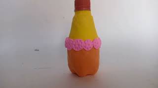 clay art# l clay art on plastic bottle l clay craft ideas#