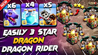 TH16 DRAGON & DRAGON RIDER Attack With CLONE | TH16 Attack Strategy With (Dragon + Dragon Rider) COC