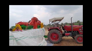 Mahindra yuvo 415 | working with jangeer thresher      | in the farm....