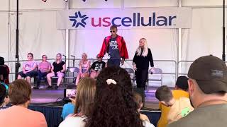 Catherine Hickland hypnotising people at the West Virginia State Fair