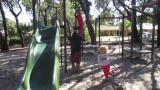 Angel children on slide in our park