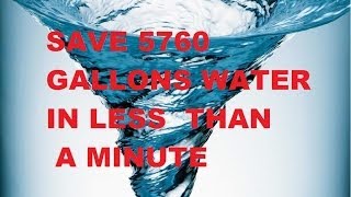 Save 5760 gallons/year water in one minute.