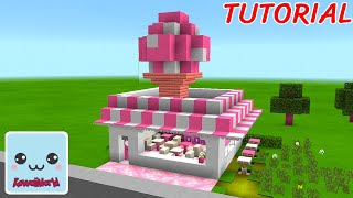 Cute ICE CREAM shop in Kawaii World - TUTORIAL