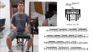 Solo Nº 34 - Charley Wilcoxon - The All-American Drummer - 150 Rudimental Solos