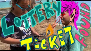 BEACH CLEANING CHALLENGE ｜ LOTTERY TICKET FOUND!!!