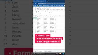 Conditional formatting