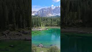 유럽 알프스산맥 자전거 횡단여행_이탈리아 카레짜호수 풍경(Lago di Carezza Landscape)-11