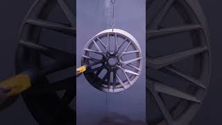 Powder coating a NICHE wheel! #fyp #satisfying #powdercoating