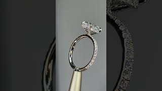 2mm Oval Diamond 1 Row Engagement Ring - "Madison"