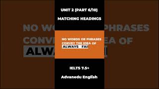 IELTS 7.5+ | Unit 2 - Ultimate Guide to IELTS Matching Headings (P6/10) | #shorts