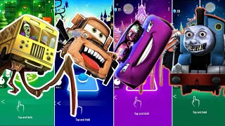 🦖 Bus Eater vs Tow Mater Eater vs Rayo McQueen vs Thomas Train Exe | Coffin Dance 🪩