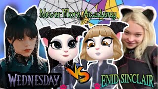 My Talking Angela 2 Wednesday Addams vs Enid Sinclair