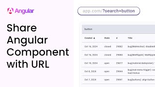 How to share an Angular Component with URL