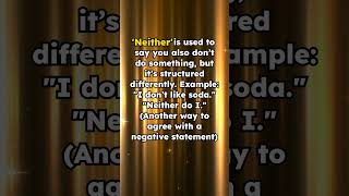 Do you know how to use 'too,' 'either,' and 'neither' correctly?#english #learning #learn#vocabulary