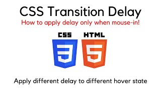 How to Apply CSS Transition Delay ONLY when mouse-in during hover - HTML CSS