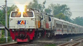 KERETA NGEBUT DI JALUR GANDA SEPANJANG MOJOKERTO