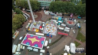 Bocholter Kirmes 2019 Aufbau aus der Luft