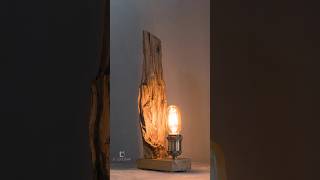 Handcrafted driftwood lamp for tabletop decoration, diy wood lamp, wood craft, rustic home decor