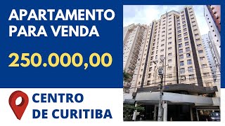 Apartamento para venda, Centro de Curitiba, Rua Lamenha Lins, 1 Quarto, 1 Vaga, 42m²