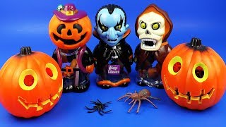 Scary Halloween Surprise Egg Toys Spinders, Pumpkin, Kinder Surprise for kids