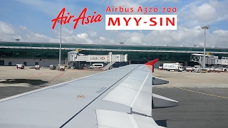 TRIP REPORT | AirAsia AK763: Miri MYY ✈ Singapore Changi SIN | Beautiful Approach to SIN!!