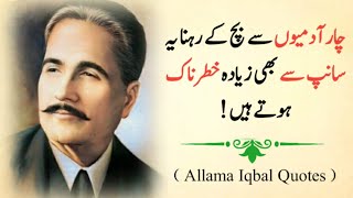 4 Admiyon Se Bach K Rehna Q K Yeh Saanp Hotay Hain | Deep quotes | Allama Iqbal Quotes