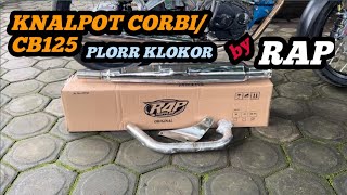 KNALPOT CORBI CB125 BEDELAN PLOR KLOKOR BY RAP‼️