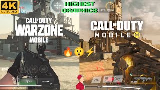 WARZONE Mobile Vs COD Mobile RUST Map | Highest Graphic (Comparison)