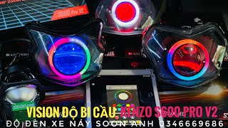 VISION 2024-2025 ĐỘ BI CẦU LED SIÊU SÁNG KENZO S600 PRO V2 VÒNG XOAY I8.#vision_độ_bi_cầu_s600pro_v2